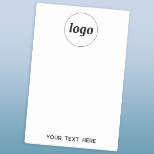 Bloco De Notas Texto simples para o logotipo Promocional para emp