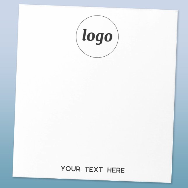 Bloco De Notas Texto simples para o logotipo Promocional para emp (Simple logo with custom text business branding promotional notepad)