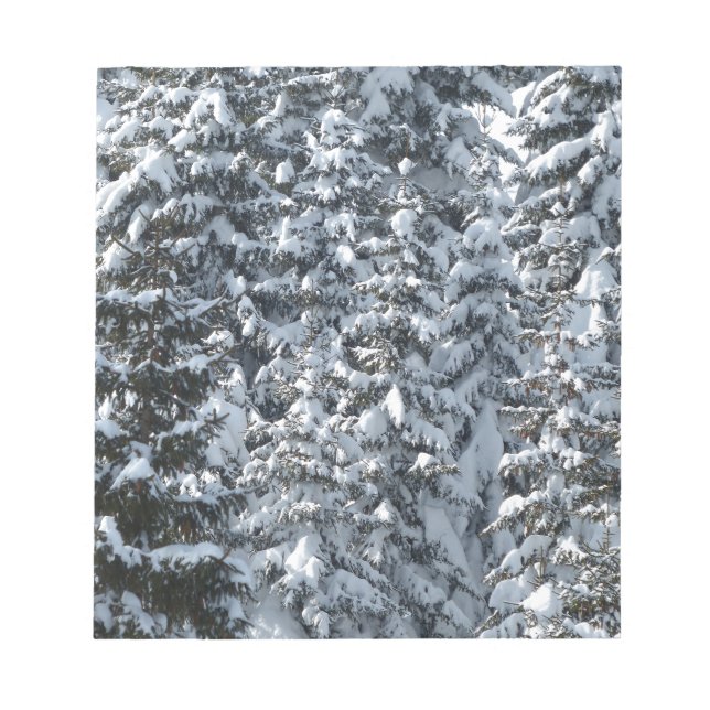 Bloco De Notas Textura de árvore de abertura de neve (Frente)