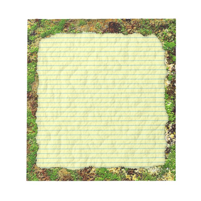 Bloco De Notas Textura de Camuflagem Velha Enferrujada Musgo Grun (Frente)