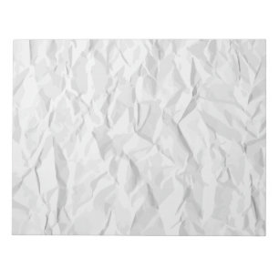 Bloco De Notas Textura de papel enrugada branco