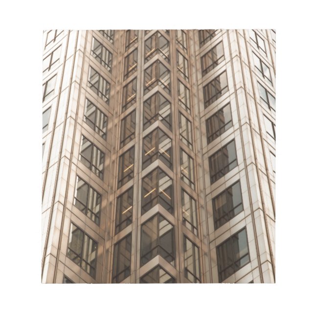 Bloco De Notas Textura do arranha-céu castanho (Frente)