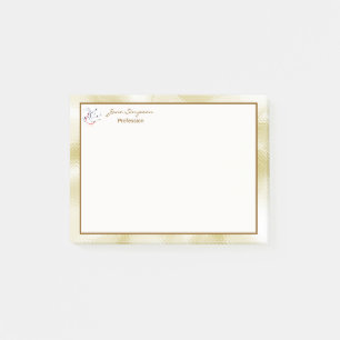Bloco De Notas Textura Dourada Perolada Elegante