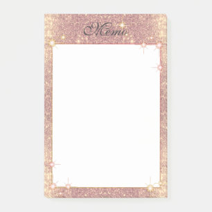 Bloco De Notas Textura Glam do falso da faísca do brilho do rosa