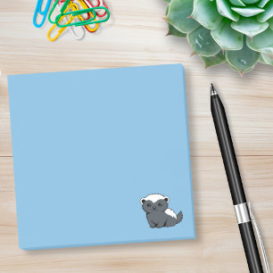 Bloco De Notas Texugo Mel Doce Desenho Animado Azul