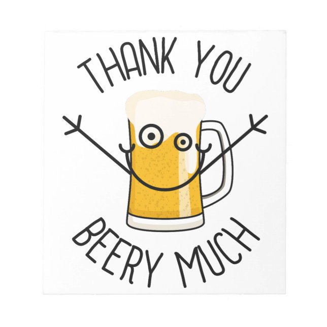 Bloco De Notas Thank You Beery Much - Silly Face (Frente)