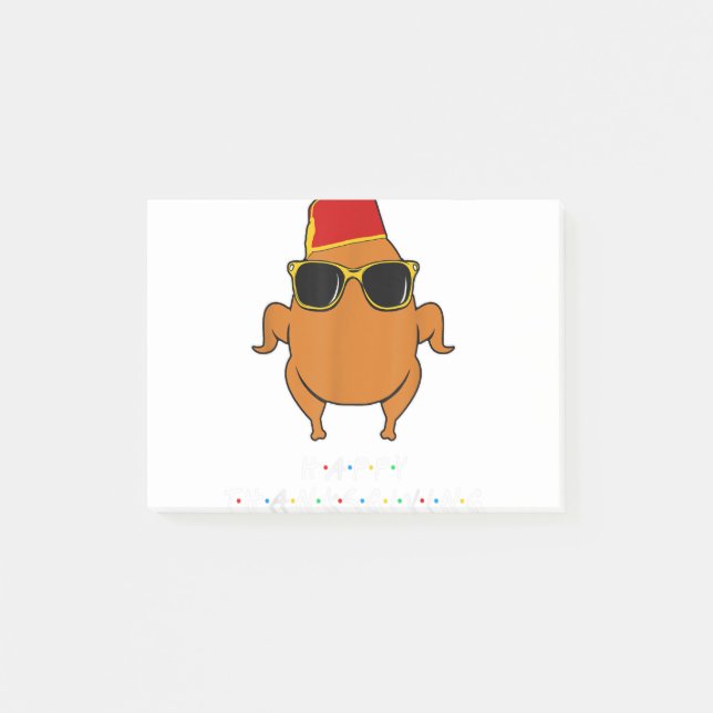 Bloco De Notas Thanksgiving For Friends Funny Turkey (Frente)
