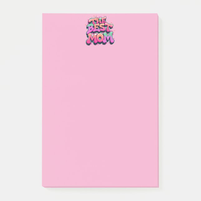 Bloco De Notas The best mom style graffiti (Frente)