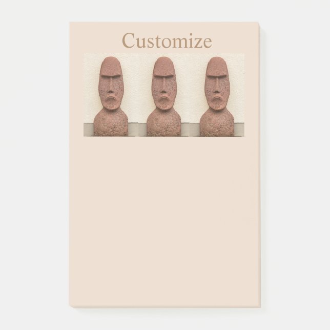 Bloco De Notas Thunder_Cove da Cabeça de Moai da Ilha páscoa (Frente)