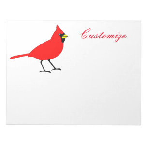 Bloco De Notas Thunder_Cove do Pássaro Cardinho Vermelho