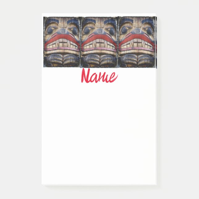 Bloco De Notas Thunder_Cove Totem de Rosto Polar (Frente)