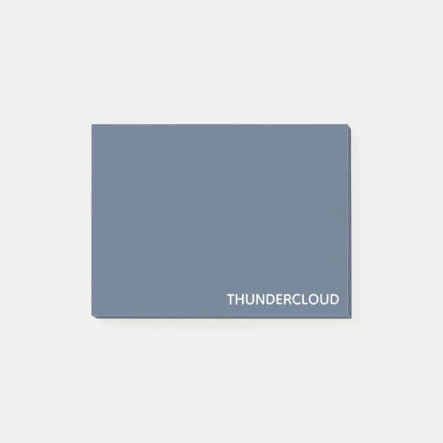 Bloco De Notas Thundercloud Blue-grey Colour Name (Frente)