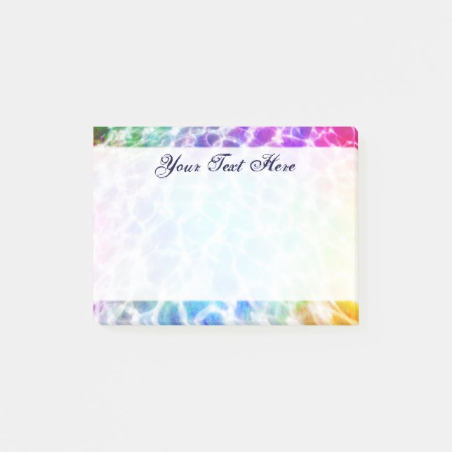 Bloco De Notas Tiedye Hippie Wavy Efeito Arco-Íris (Frente)