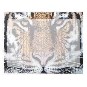 Bloco De Notas Tiger stripes Retrato no Estilo Gráfico de Impress