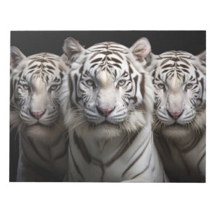 Bloco De Notas Tiger Wild Animal Portrait Força