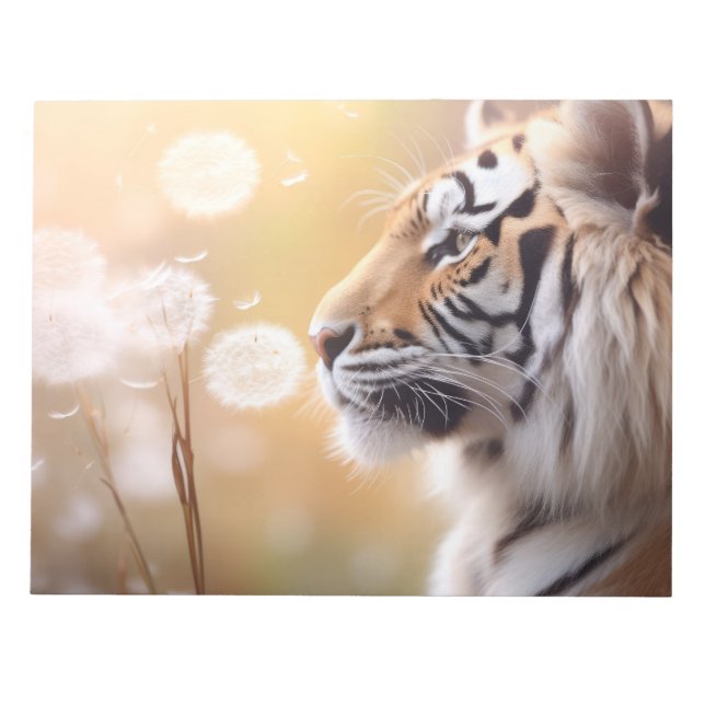 Bloco De Notas Tiger Wild Animal Tranquilo Pacífico (Frente)