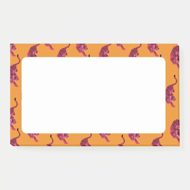 Bloco De Notas Tigre - Rosa Vibrante (Frente)