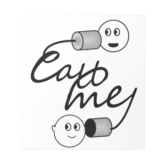 Bloco De Notas Tin Can Telefone-Me (Frente)