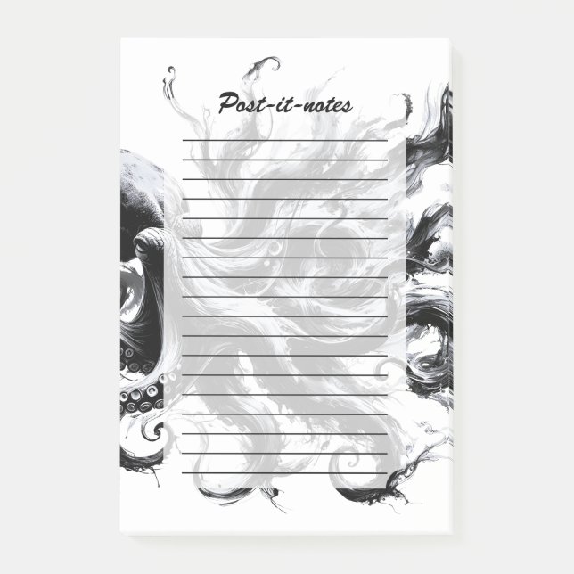 Bloco De Notas Tinta Abstrata Fluido Polvo Kraken (Frente)