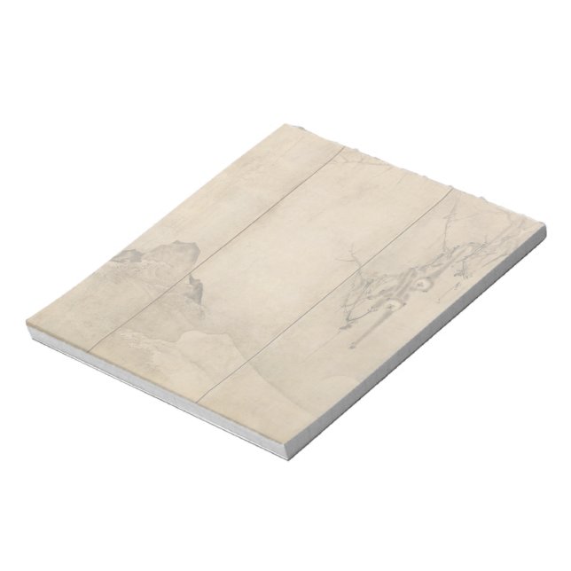 Bloco De Notas Tinta japonesa em papel Gibbons Primados e Paisage (Invertido)