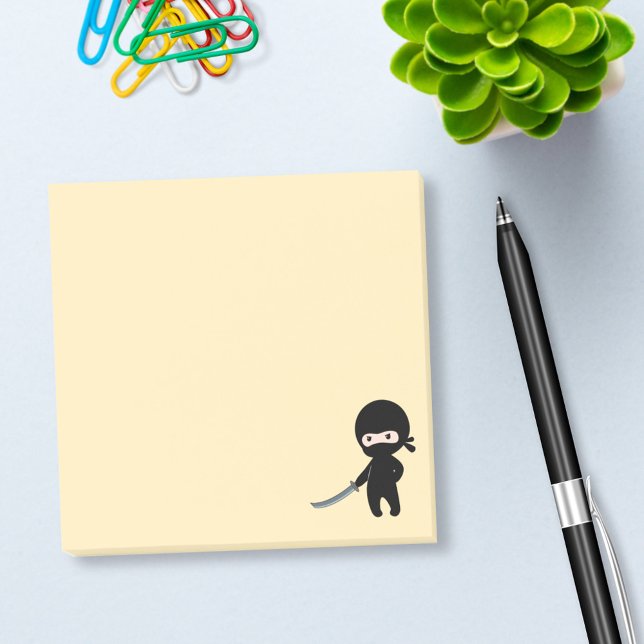 Bloco De Notas Tiny Angry Ninja em amarelo (Criador carregado)
