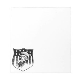 Bloco De Notas Tio Sam Patriótico Vintage e Bandeira Americana