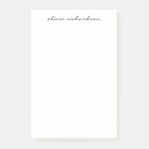 Bloco De Notas Tipografia de Script Manuscrito em Chic Moderno Si