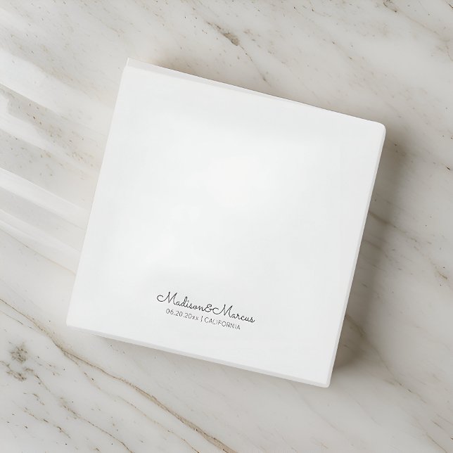 Bloco De Notas Tipografia do Casamento Moderno e Elegante (Criador carregado)