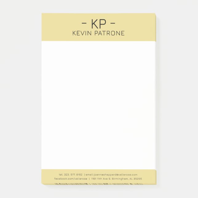 Bloco De Notas Tipografia Mínima Elegante, Dourada E Cinza (Frente)