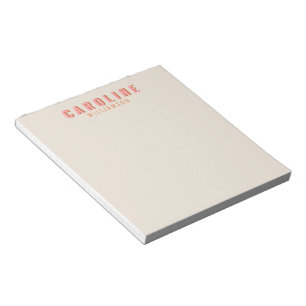 Bloco De Notas Tipografia Retro Criativa Personalizada Rosa e Lar