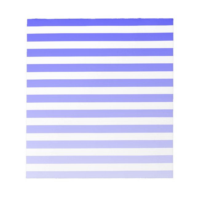 Bloco De Notas Tiras de doces, azuis e brancas (Frente)