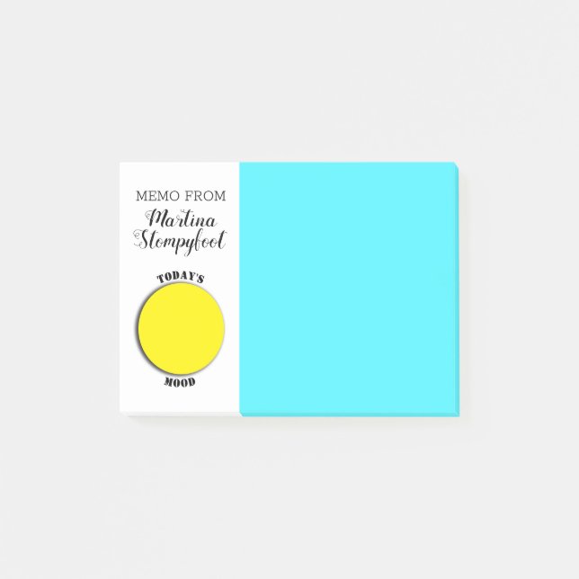 Bloco De Notas Tire seus próprios post-it de hoje do humor do (Frente)