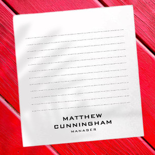 Bloco De Notas Título de Negócios Moderno Elegante Simples Minima