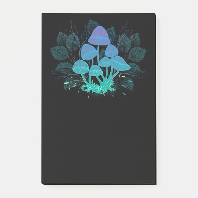 Bloco De Notas Toadstools em arbustos (Frente)