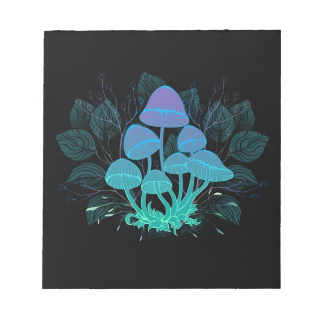 Bloco De Notas Toadstools em arbustos (Frente)