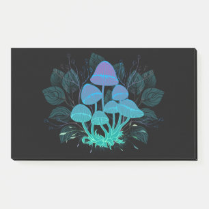 Bloco De Notas Toadstools em arbustos