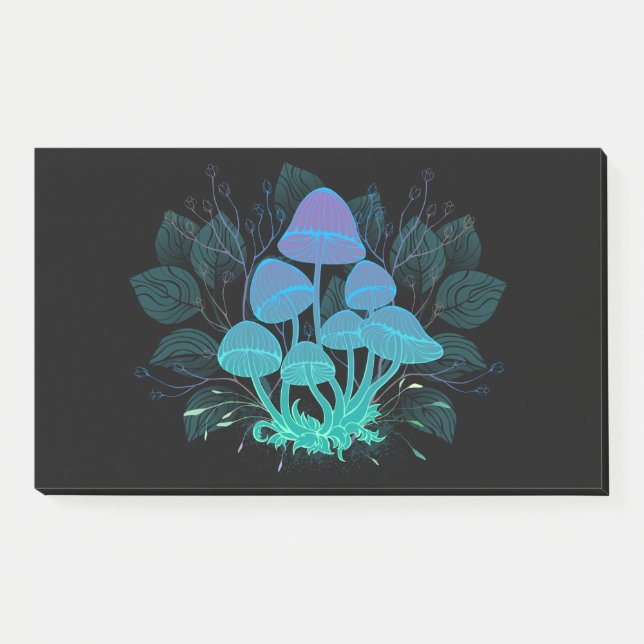 Bloco De Notas Toadstools em arbustos (Frente)