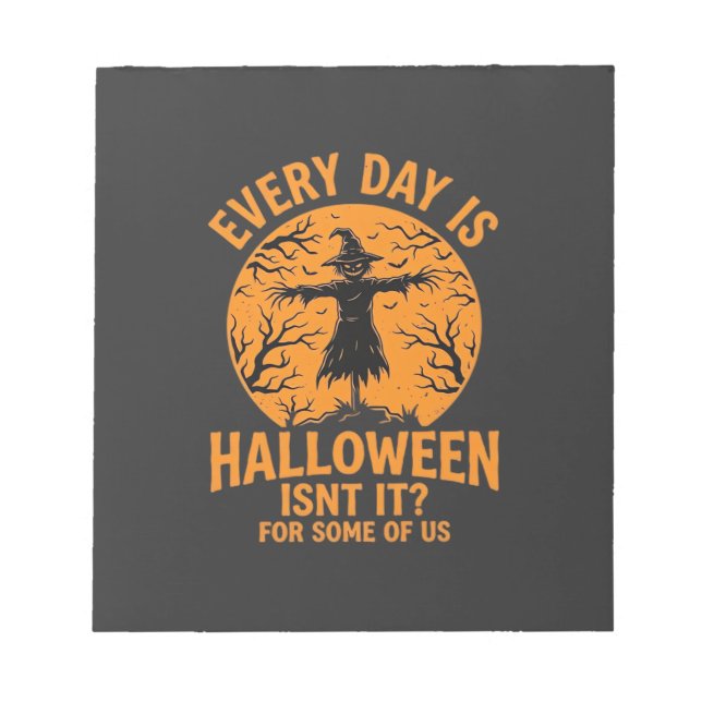 Bloco De Notas Toda a Vida é um Espantalho de Halloween Feiticeir (Frente)