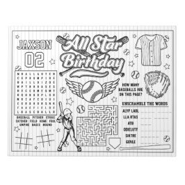 Bloco De Notas Todas as Atividades de Coloração de Aniversário do