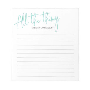 Bloco De Notas Todas as coisas do bloco de anotações