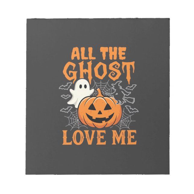 Bloco De Notas Todo O Amor Fantasma Me Design De Halloween_1 (Frente)