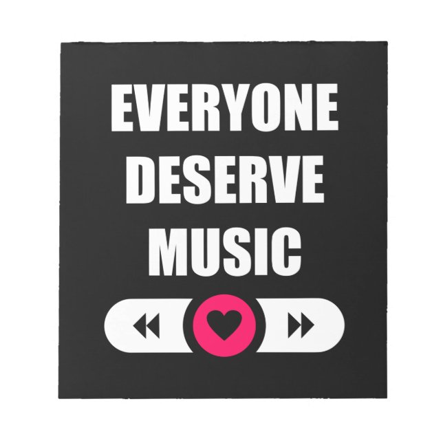 Bloco De Notas Todos merecem música (Frente)