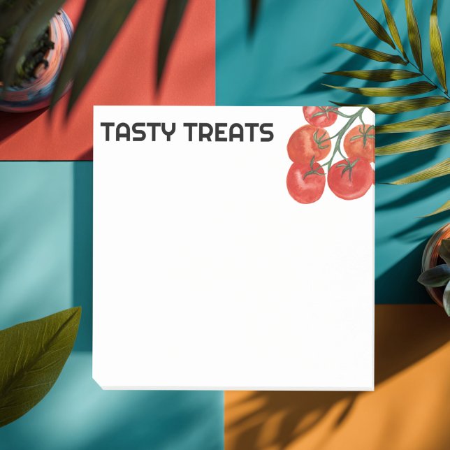 Bloco De Notas Tomates Monograma PERSONALIZADO A Aquarelas Person (Tomatoes Watercolor CUSTOM Monogram Personalized Post-it Notes
)