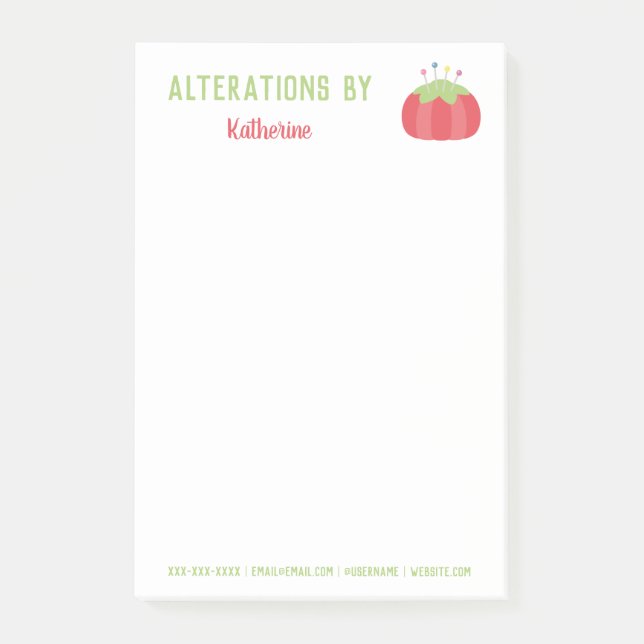 Bloco De Notas Tomato Pincushion Cozinhado De Costura (Frente)