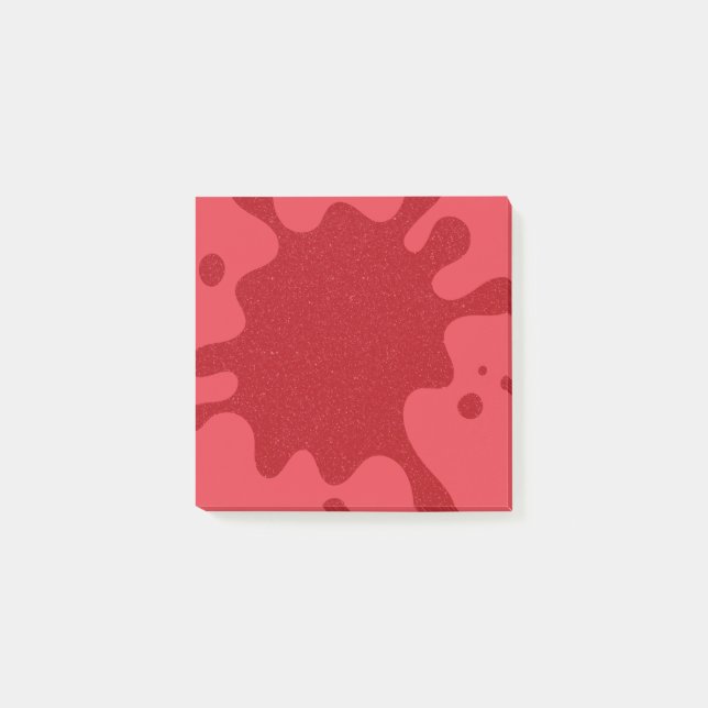 Bloco De Notas Tomato-Red Splash Custom Post-it® Notes (Frente)