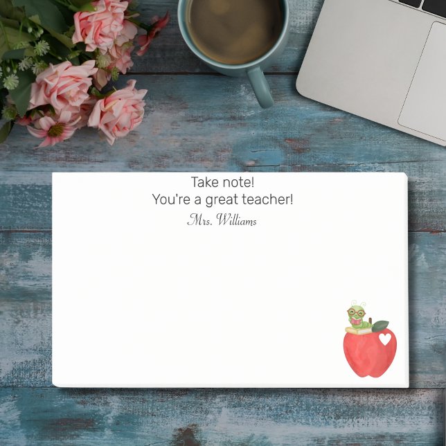 Bloco De Notas Tome nota do seu professor de excelente, Apreciaçã (Criador carregado)