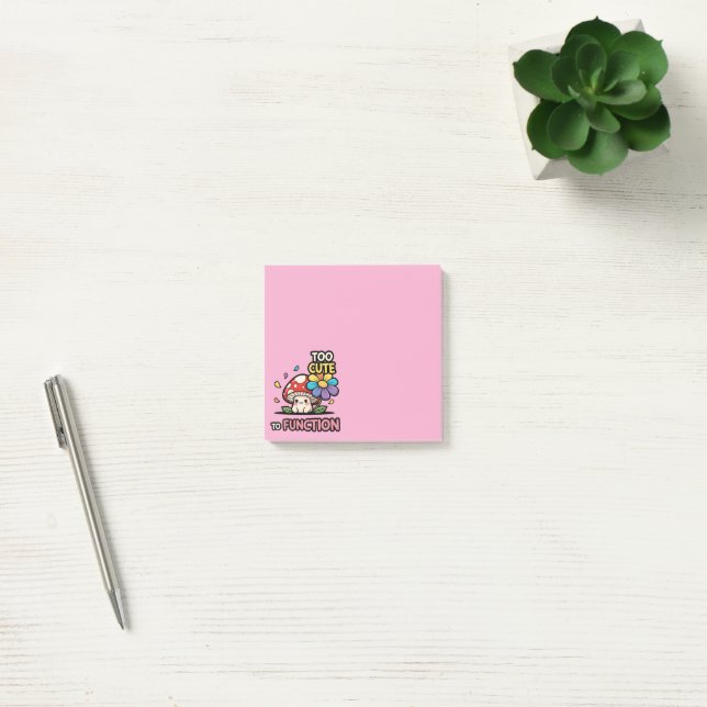 Bloco De Notas Too Cute To Function Mushroom Post-it Notes (Escritótio)