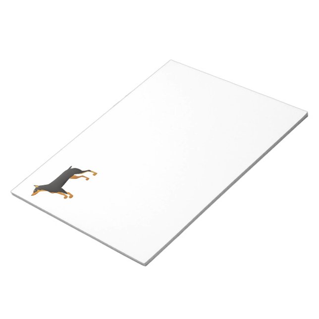 Bloco De Notas toon novo preto e vermelho dobie (Inclinado)