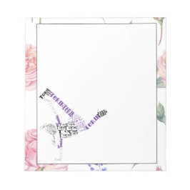 Bloco De Notas Tório de Hip Hop Personalizado | Borda de Rosa