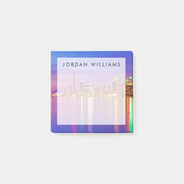 Bloco De Notas Toronto Skyline em Dusk (Frente)